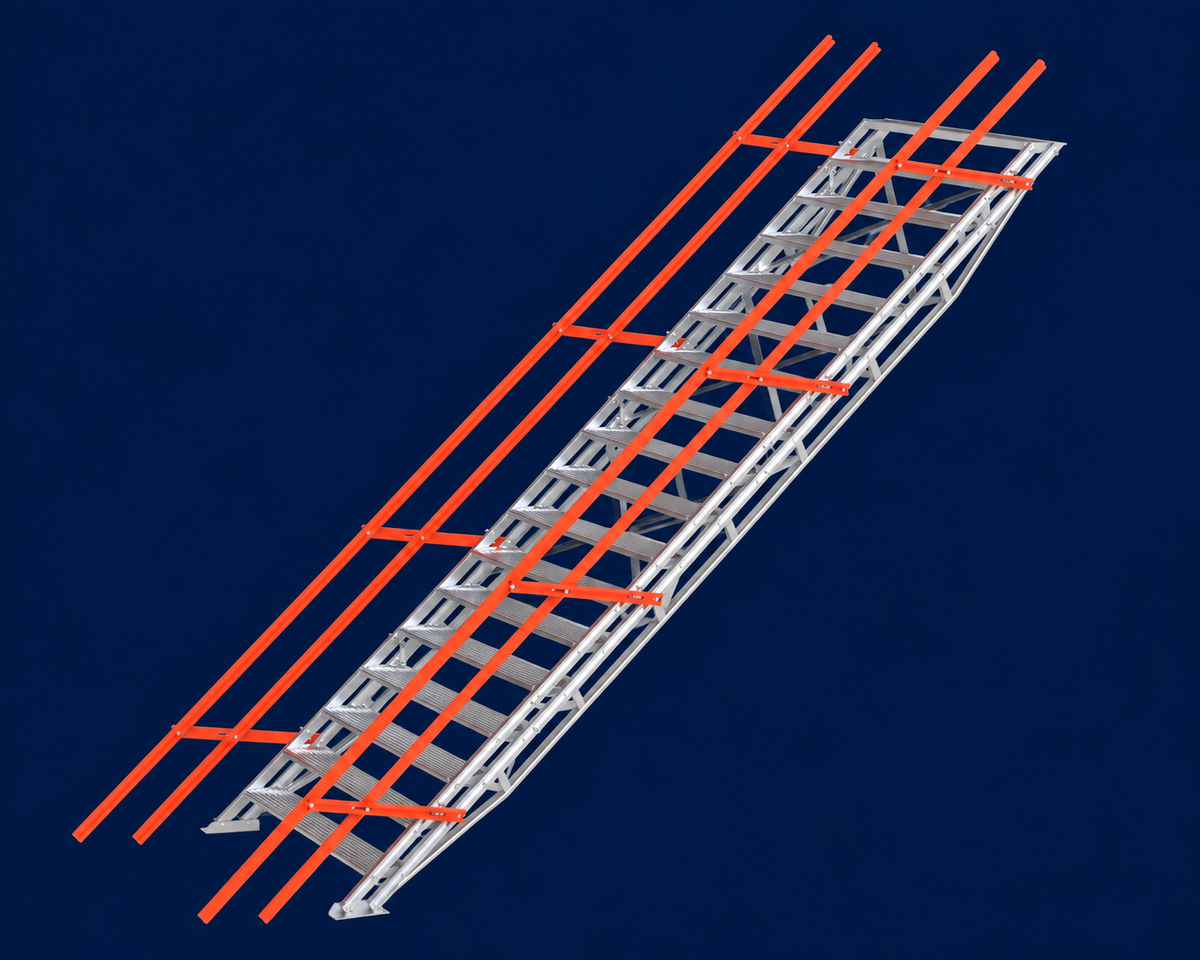 18 Narrow step aluminium stair