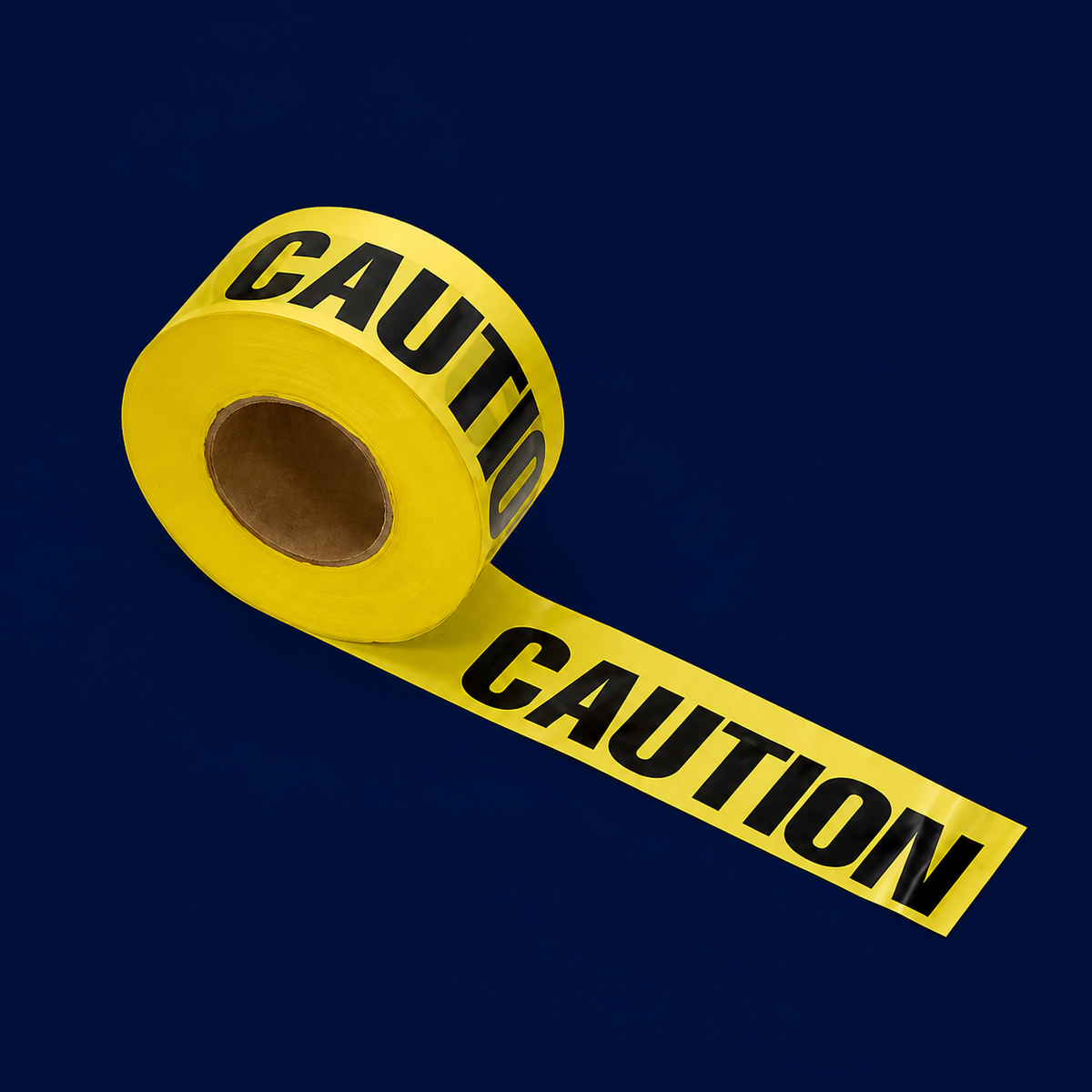 Highly visible caution tape designed to clearly mark hazards and restricted areas, helping improve safety and awareness on construction worksites throughout Dubbo.