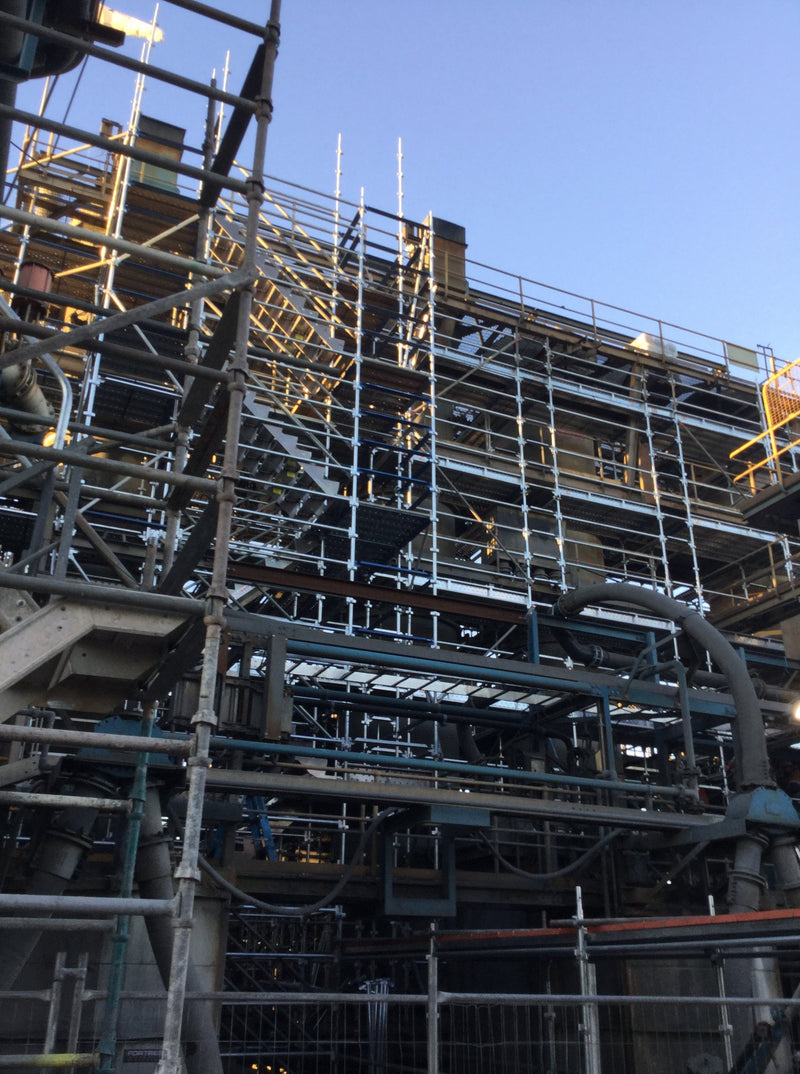Kwikstage mining scaffolding erected for the Peak Mine Mill Upgrade near Cobar NSW