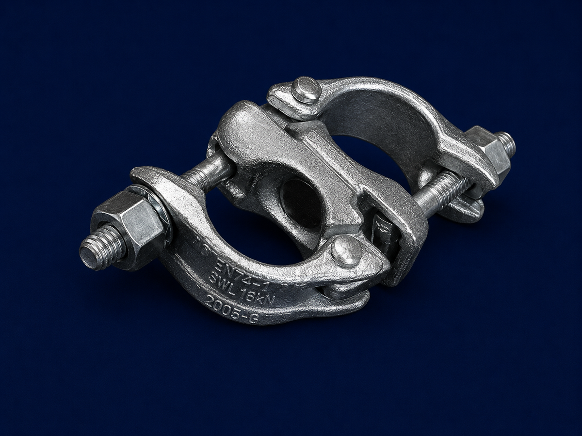 Couplers Dubbo – Heavy-duty, precision-engineered scaffold swivel couplers designed to securely connect scaffold tubes at variable and non-standard angles, allowing for greater flexibility in complex scaffold configurations.